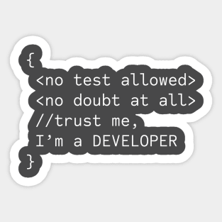 Serious Developer Sticker